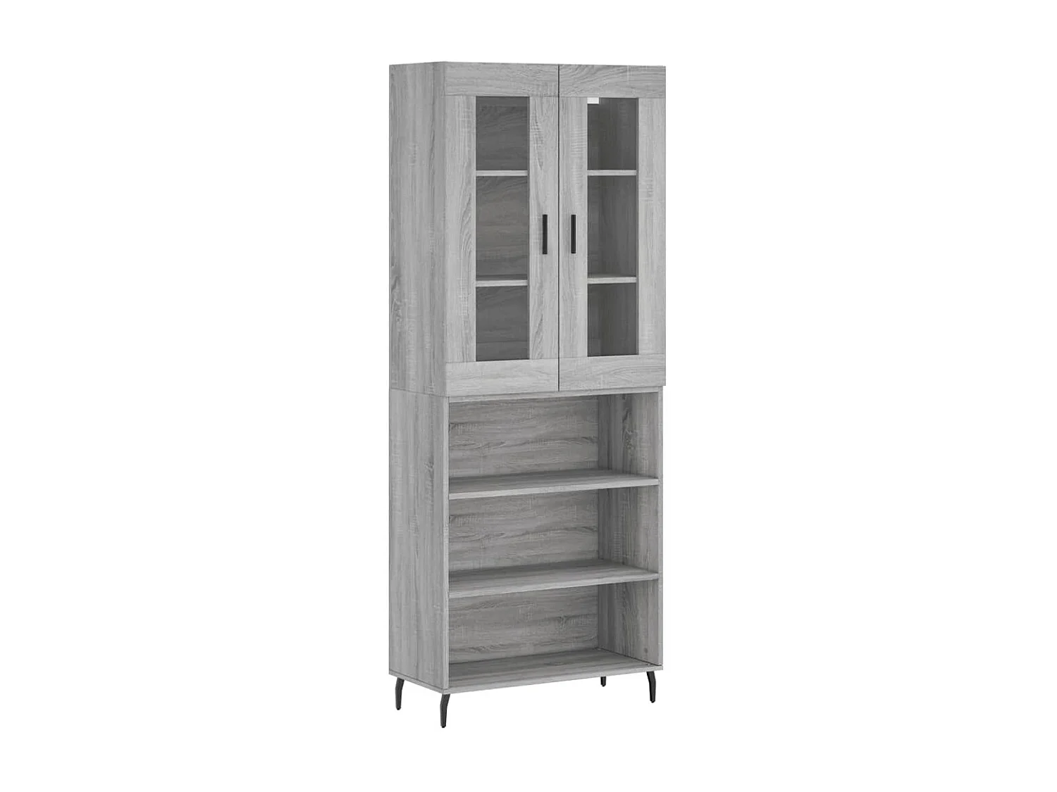 Highboard,Kommode Grau Sonoma 69,5x34x180 cm Holzwerkstoff -gkd812604