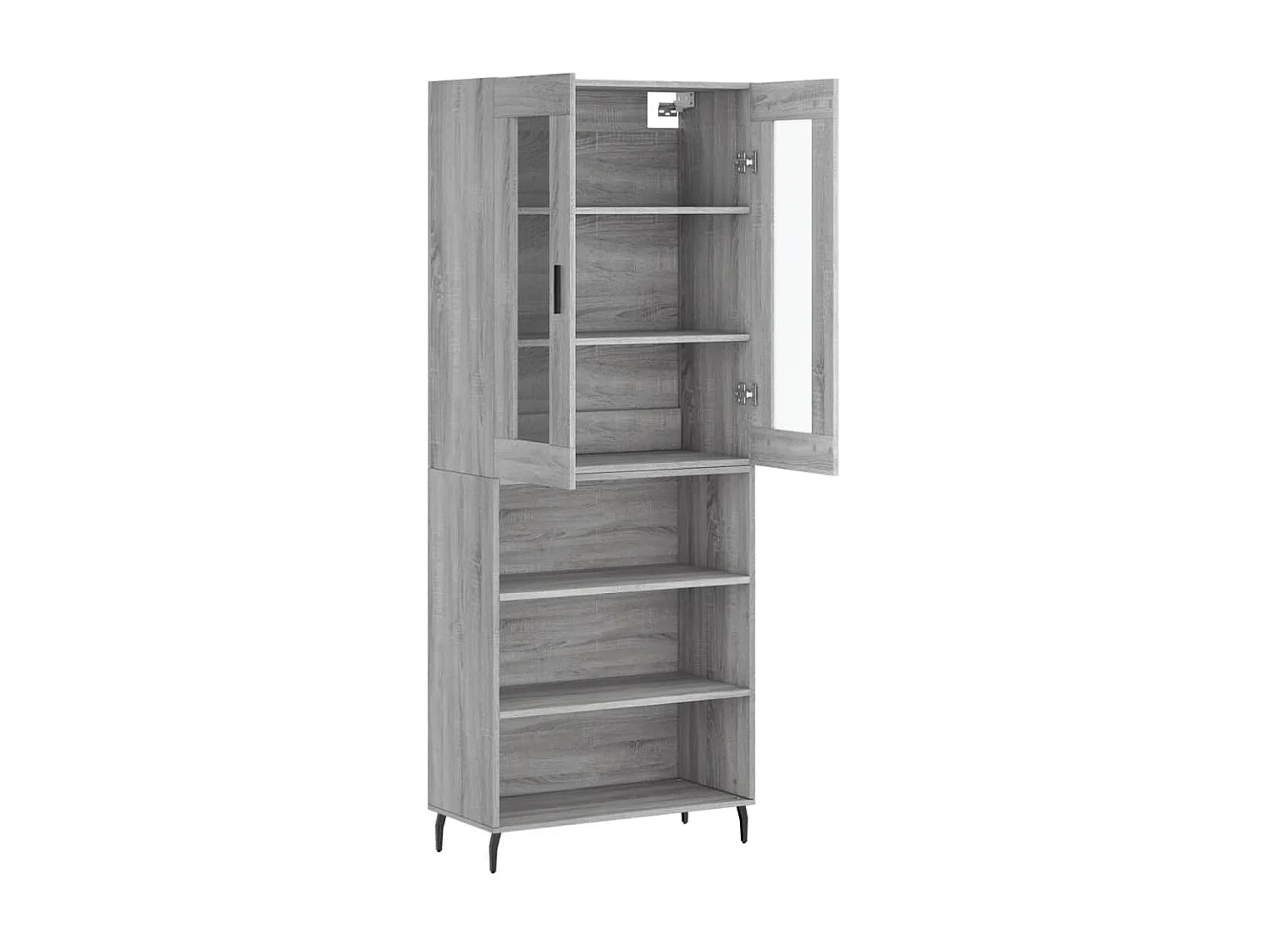 Highboard,Kommode Grau Sonoma 69,5x34x180 cm Holzwerkstoff -gkd812604
