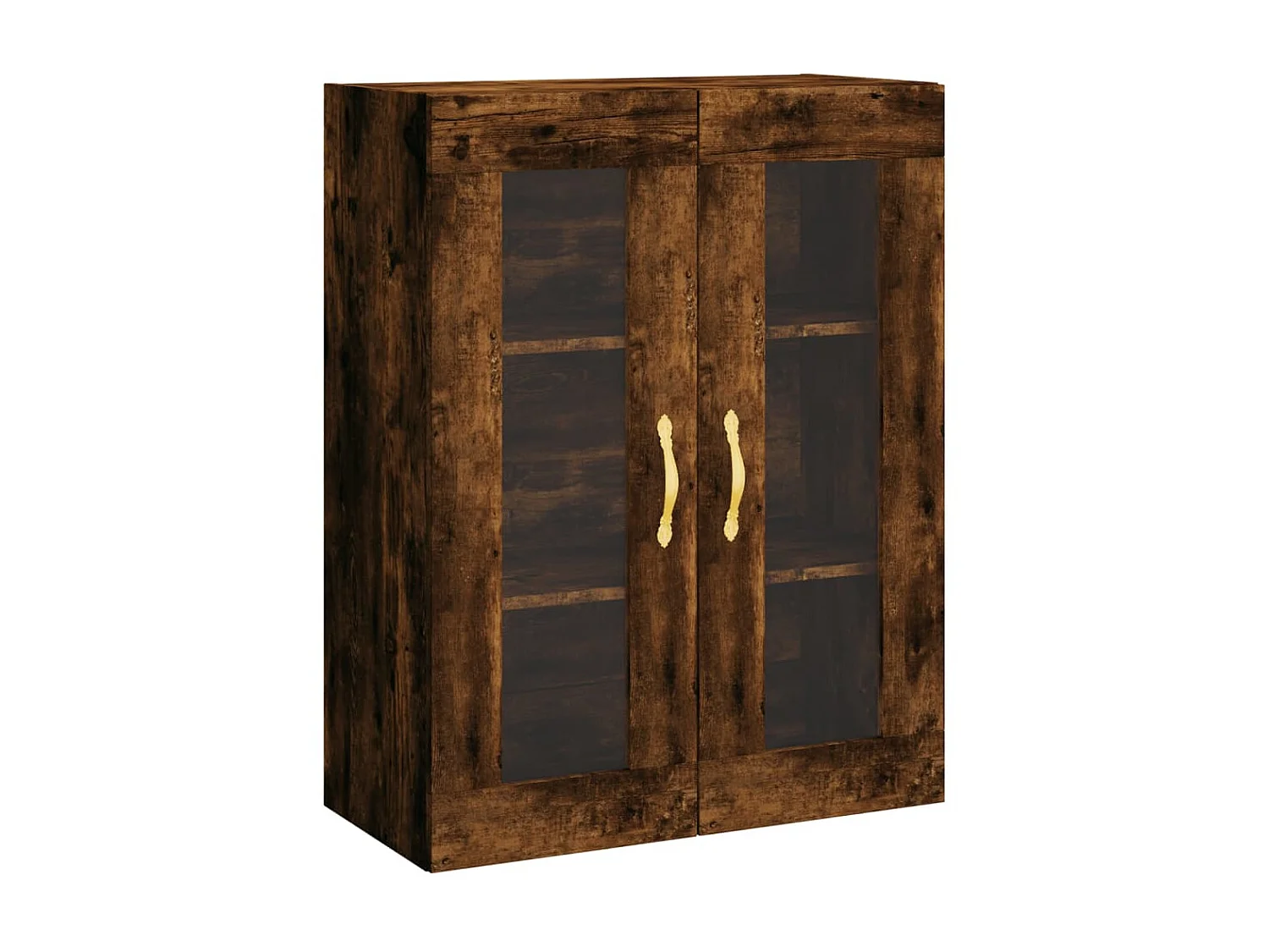 Aparador alto madera contrachapada roble ahumado 69,5x34x180 cm ES86182