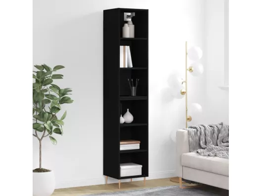 Kauf Unique Highboard,Kommode Schwarz 34,5x32,5x180 cm Holzwerkstoff -gkd551266