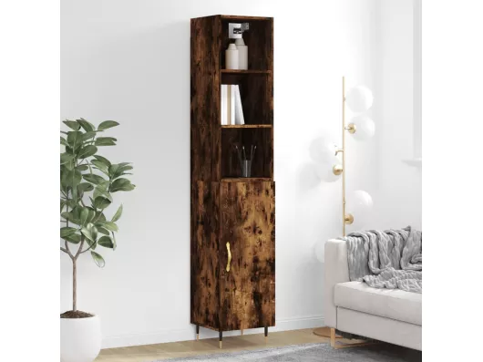 Kauf Unique Highboard,Kommode Räuchereiche 34,5x34x180 cm Holzwerkstoff -gkd836975