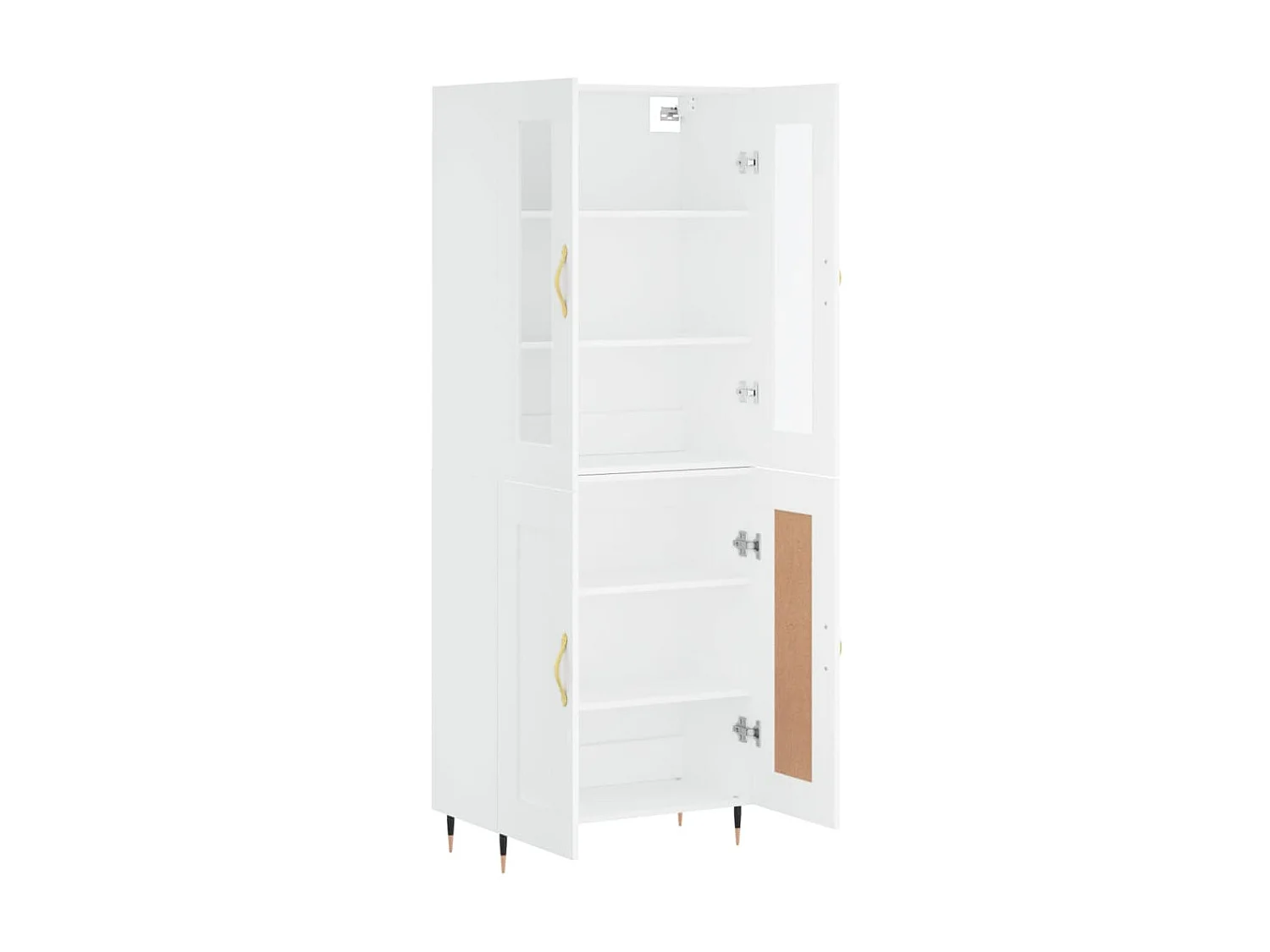 Aparador alto 69,5x34x180 cm derivados de madeira branco PT775485