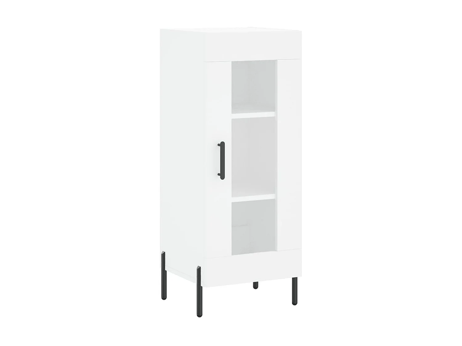 Buffet haut Blanc 34,5x34x180 cm Bois d'ingénierie QWE19224