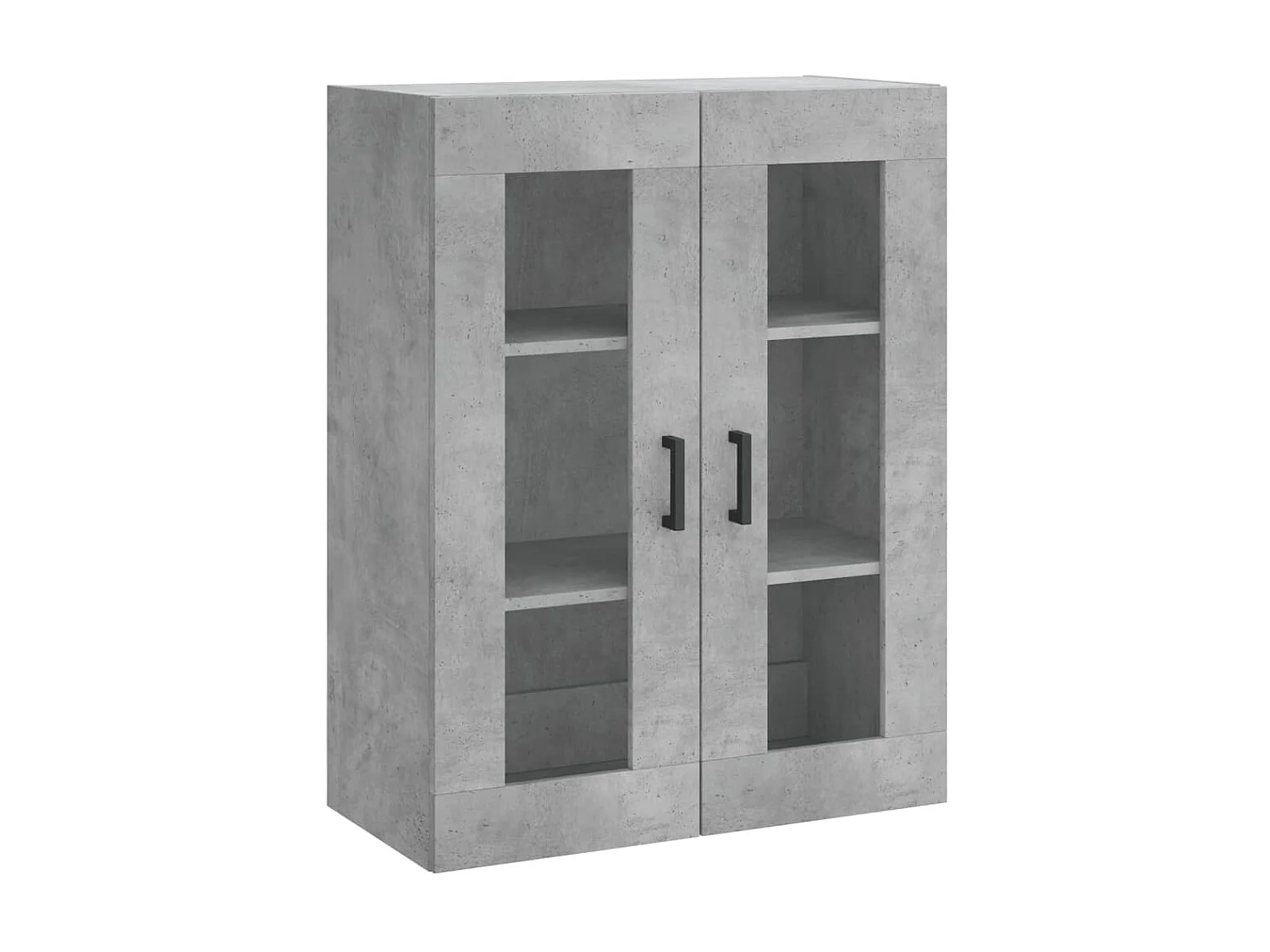 Buffet haut Gris béton 69,5x34x180 cm Bois d'ingénierie QWE49710