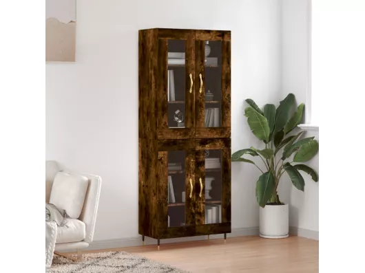 Kauf Unique Highboard,Kommode Räuchereiche 69,5x34x180 cm Holzwerkstoff -gkd906162