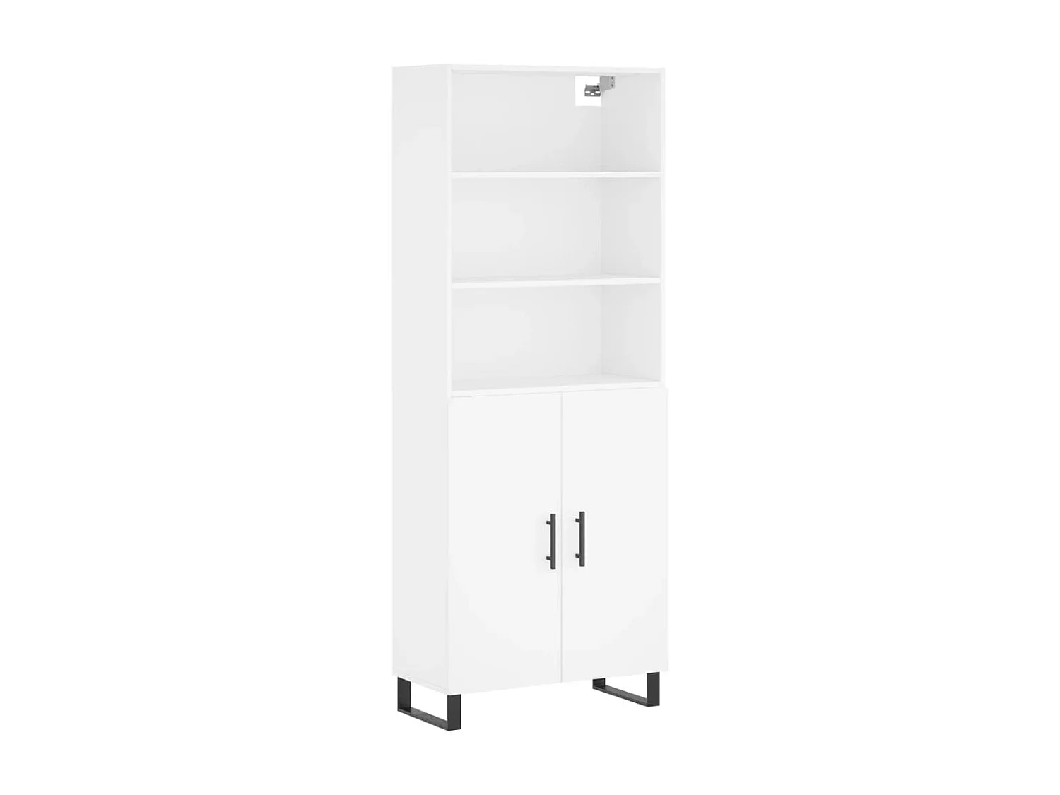 Aparador alto madera contrachapada blanco 69,5x34x180 cm ES67092