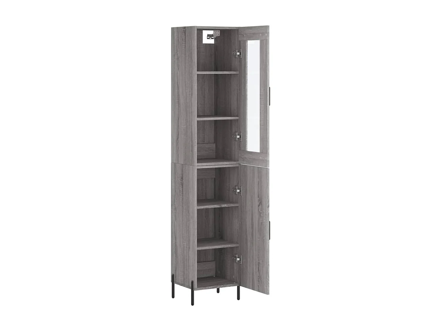 Buffet haut Sonoma gris 34,5x34x180 cm Bois d'ingénierie QWE58737