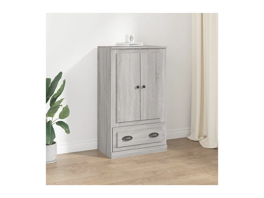 Buffet haut sonoma gris 60x35,5x103,5 cm bois d'ingénierie EGER46184