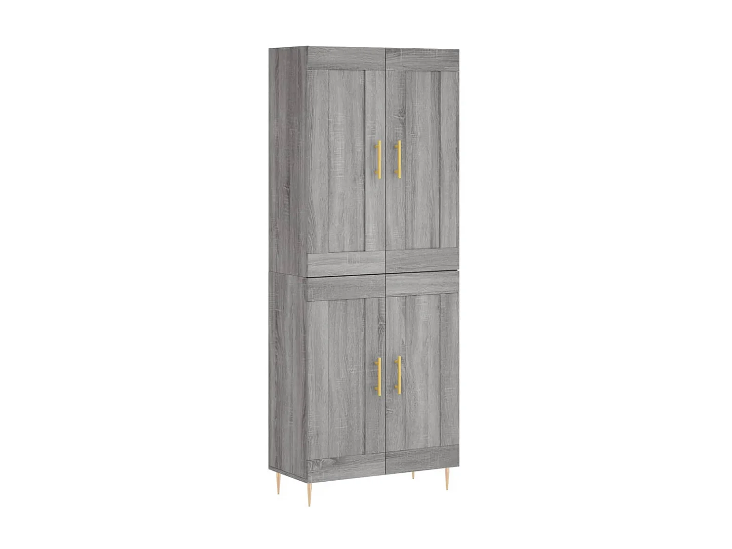 Buffet haut Sonoma gris 69,5x34x180 cm Bois d'ingénierie QWE28811