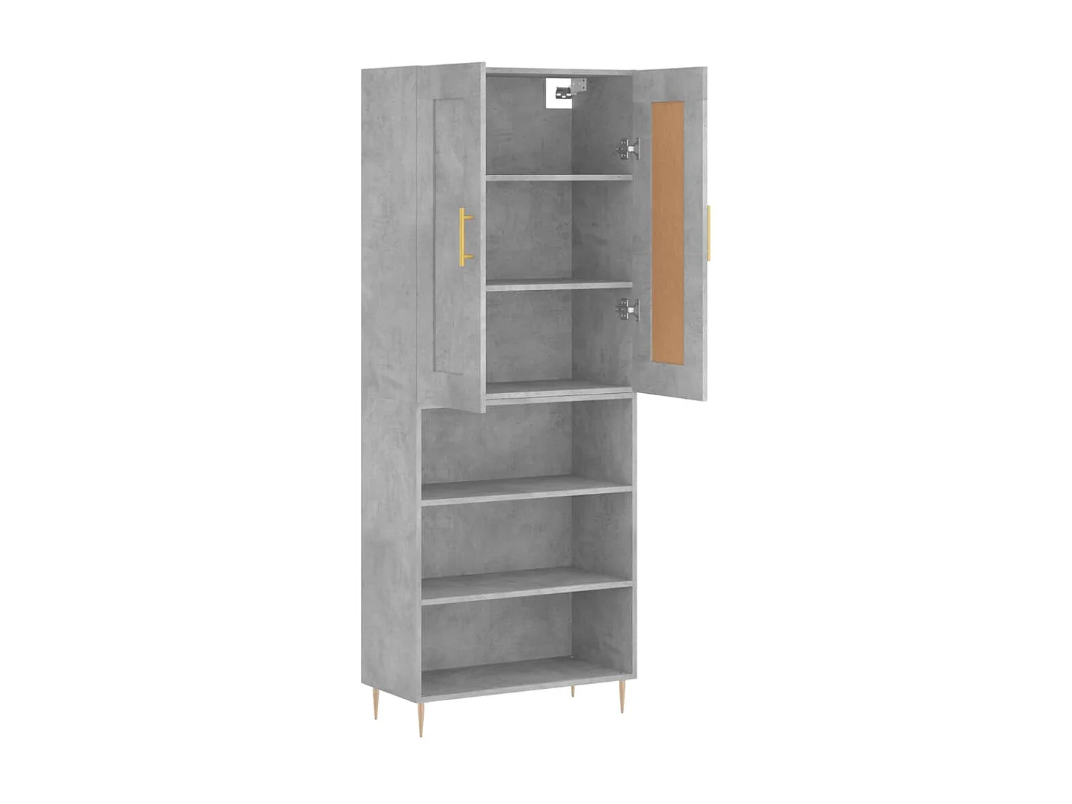 Aparador alto 69,5x34x180 cm derivados de madeira cinza cimento PT723269