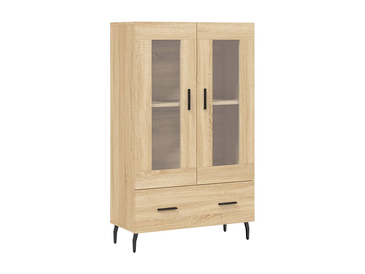 Hoge kast 69,5x31x115 cm bewerkt hout sonoma eikenkleurig NL18879