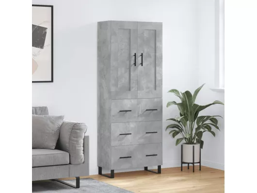 Kauf Unique Highboard,Kommode Betongrau 69,5x34x180 cm Holzwerkstoff -gkd390774