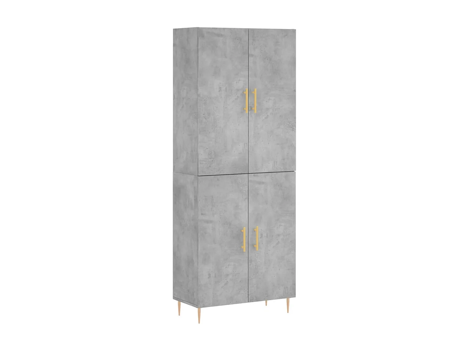 Buffet haut Gris béton 69,5x34x180 cm Bois d'ingénierie QWE82935
