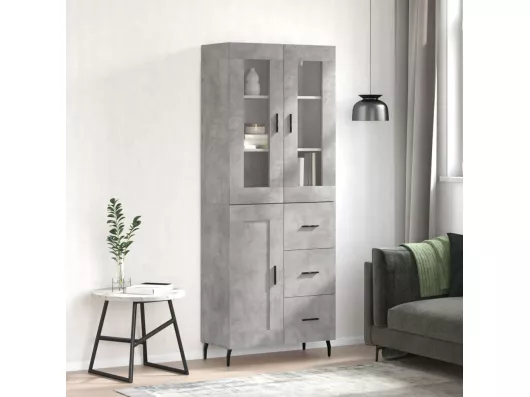 Kauf Unique Highboard,Kommode Betongrau 69,5x34x180 cm Holzwerkstoff -gkd581813