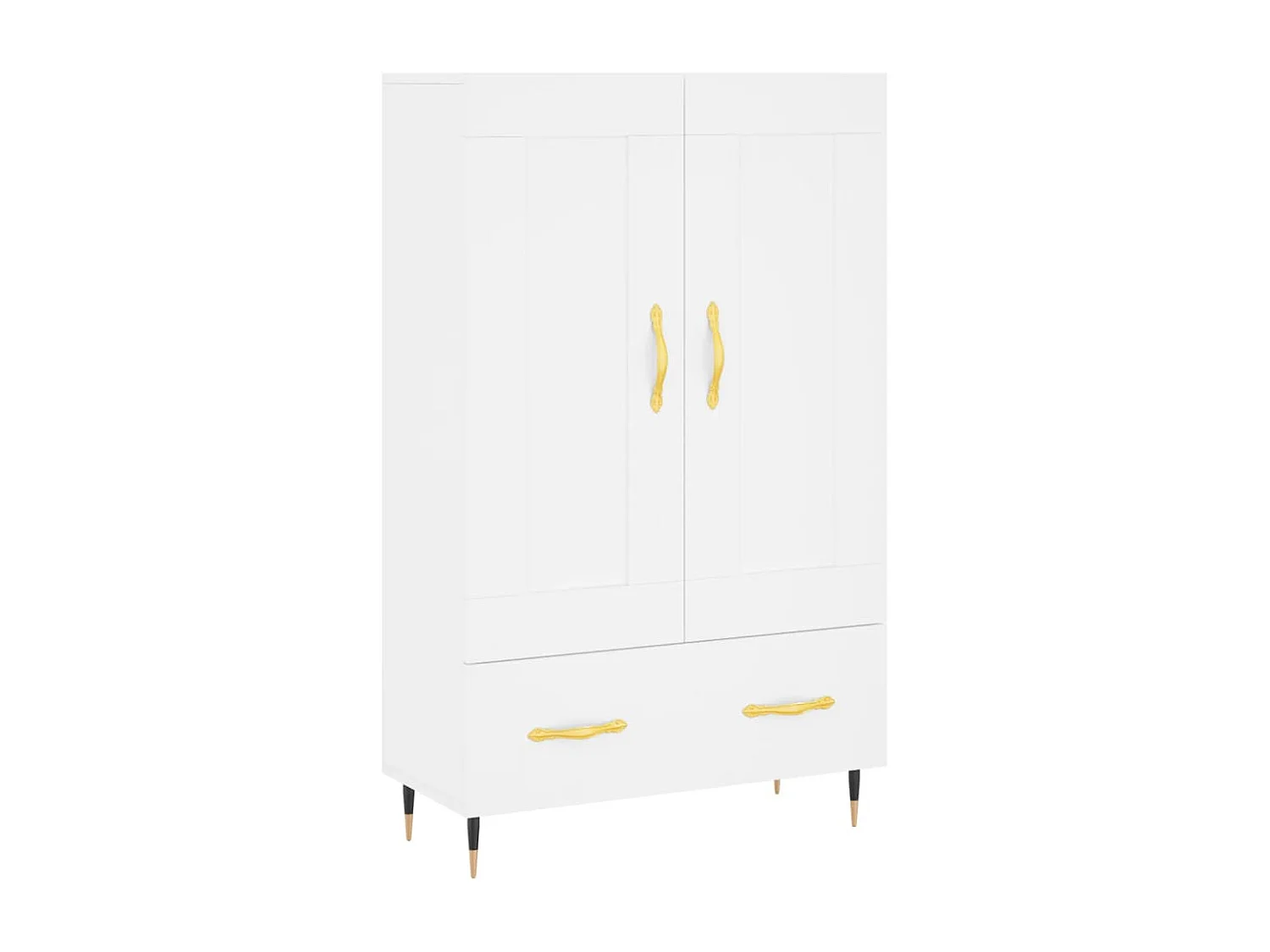 Highboard,Kommode Weiß 69,5x31x115 cm Holzwerkstoff -gkd453579