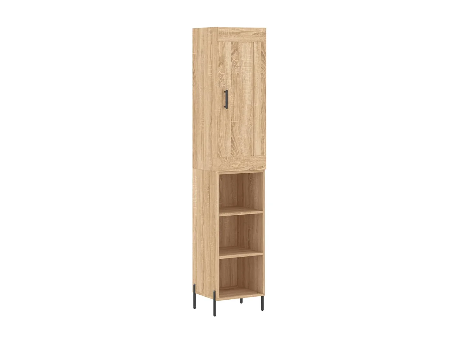 Highboard,Kommode Sonoma-Eiche 34,5x34x180 cm Holzwerkstoff -gkd928018