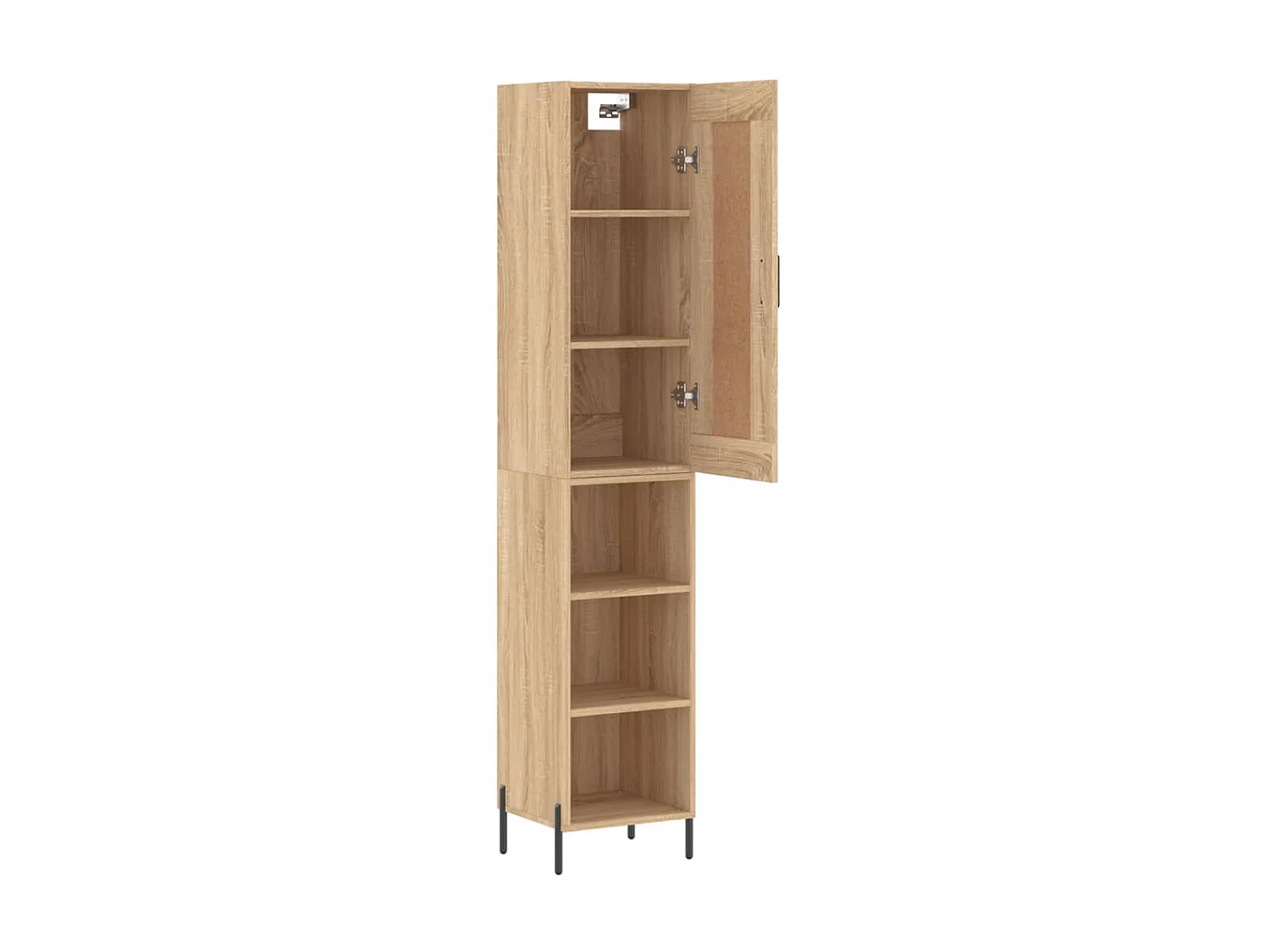 Highboard,Kommode Sonoma-Eiche 34,5x34x180 cm Holzwerkstoff -gkd928018