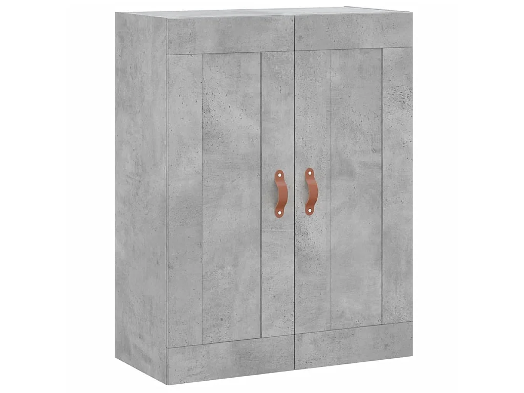 Buffet haut Gris béton 69,5x34x180 cm Bois d'ingénierie QWE81012