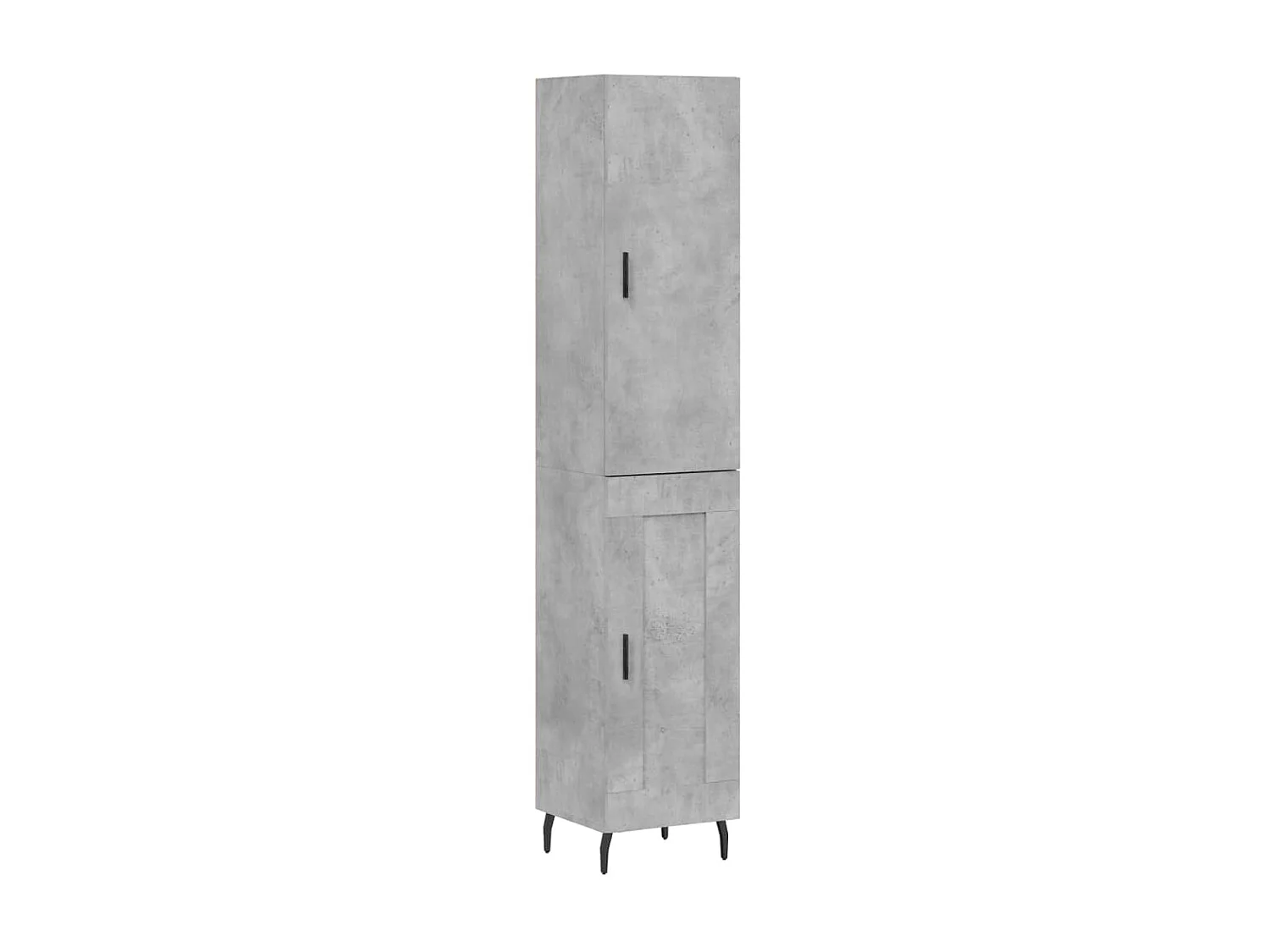 Buffet haut Gris béton 34,5x34x180 cm Bois d'ingénierie QWE66873