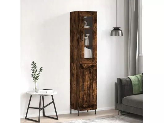 Kauf Unique Highboard,Kommode Räuchereiche 34,5x34x180 cm Holzwerkstoff -gkd77091