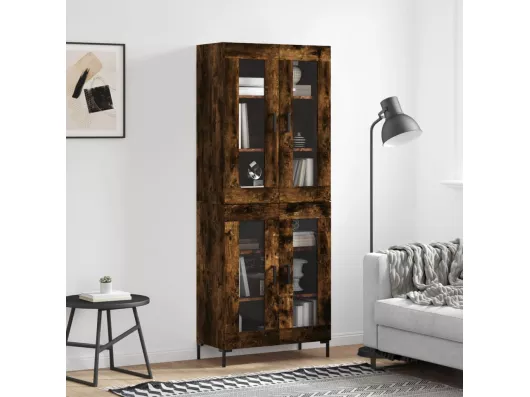 Kauf Unique Highboard,Kommode Räuchereiche 69,5x34x180 cm Holzwerkstoff -gkd47346