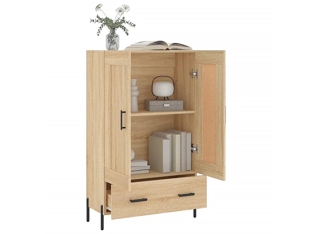 Highboard,Kommode Sonoma-Eiche 69,5x31x115 cm Holzwerkstoff -gkd748463