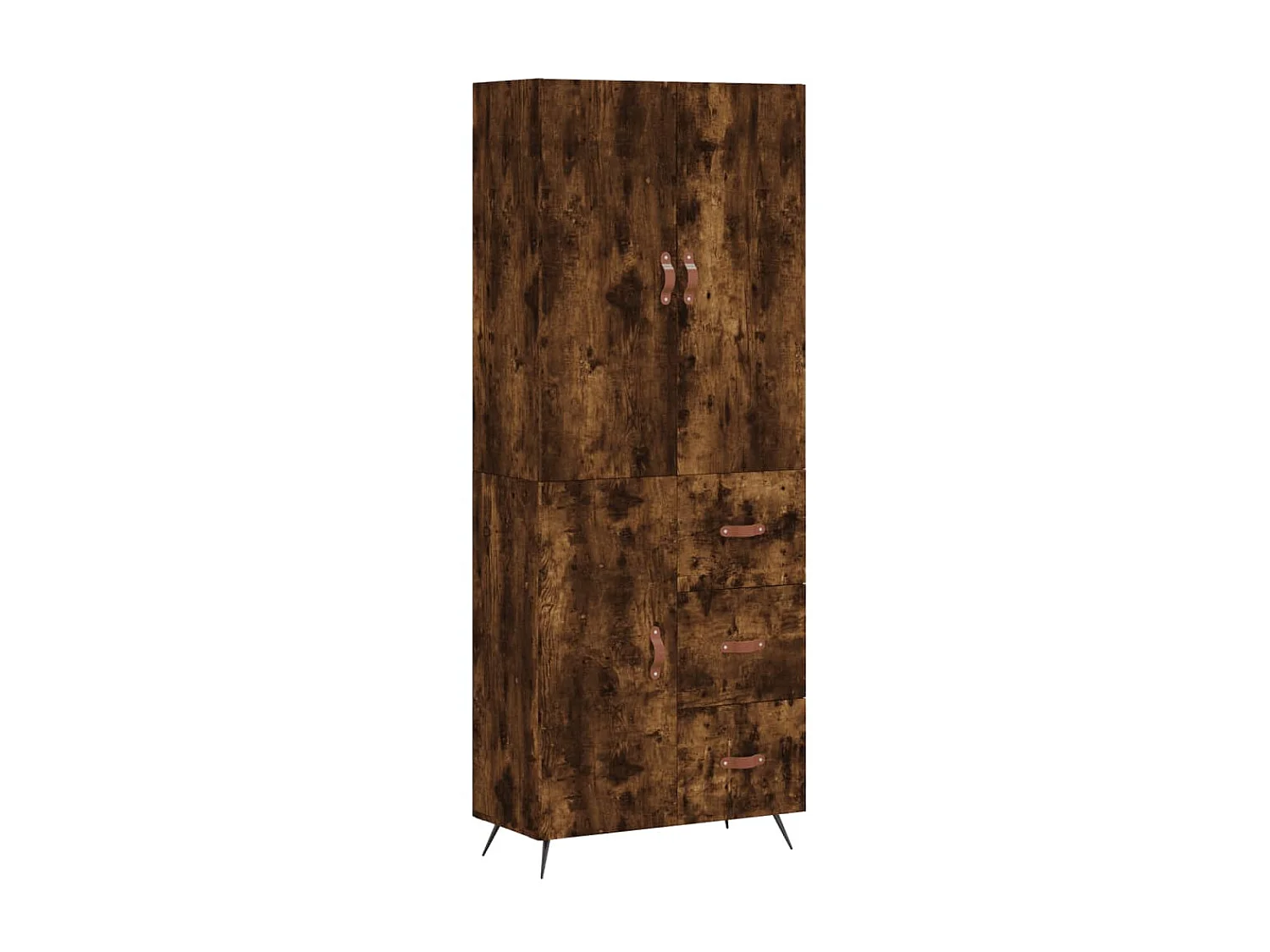 Aparador alto 69,5x34x180 cm madeira processada carvalho fumado PT278430