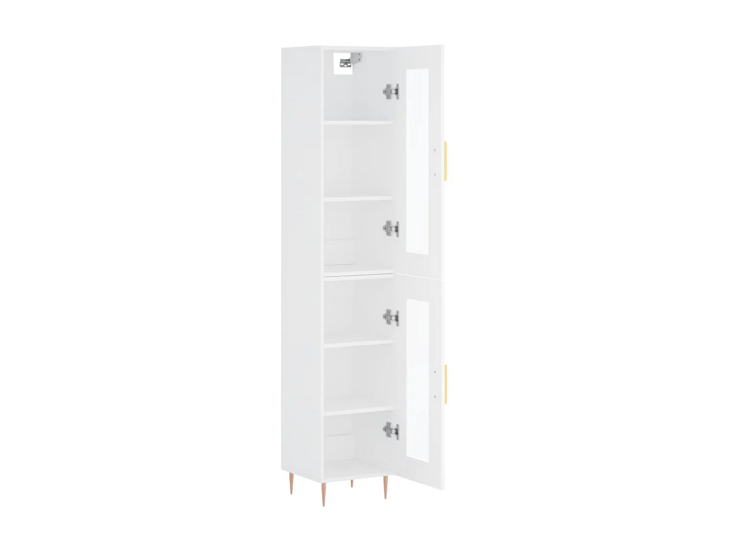 Aparador alto madera contrachapada blanco 34,5x34x180 cm ES98560
