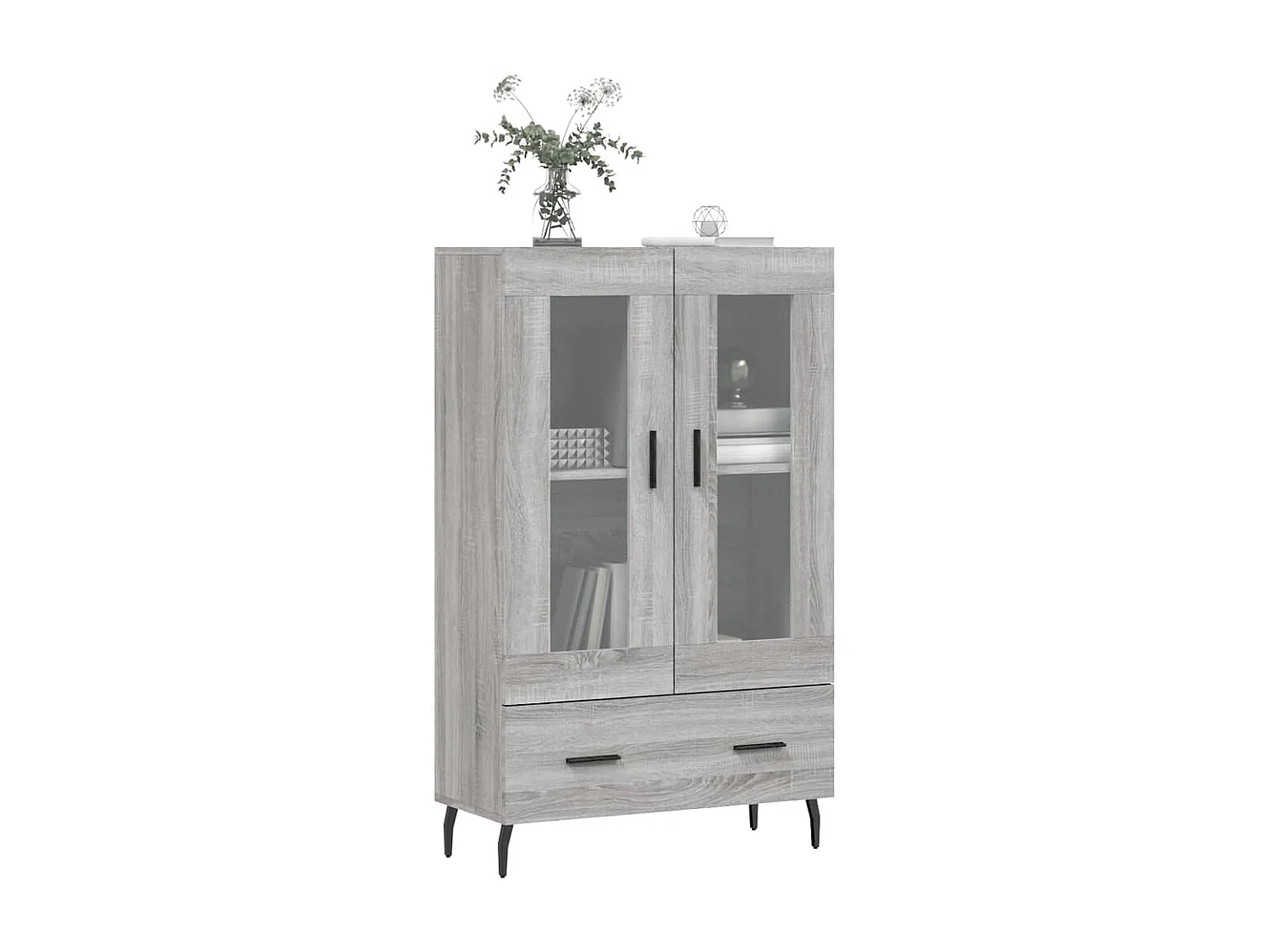 Highboard,Kommode Grau Sonoma 69,5x31x115 cm Holzwerkstoff -gkd808645