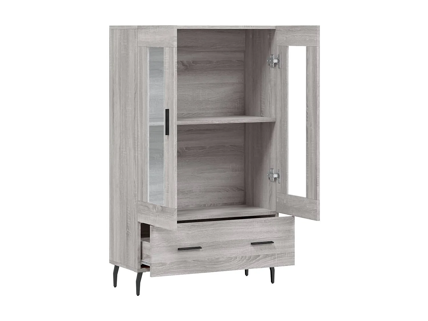 Highboard,Kommode Grau Sonoma 69,5x31x115 cm Holzwerkstoff -gkd808645