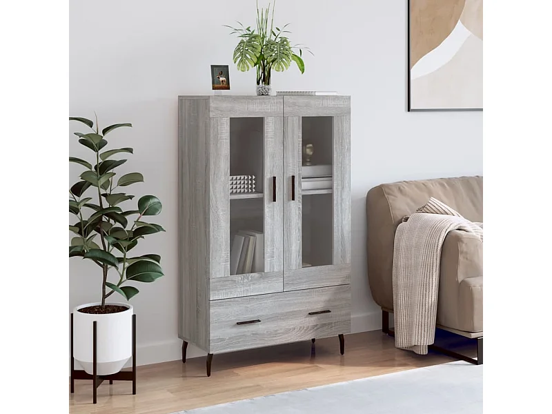 Highboard,Kommode Grau Sonoma 69,5x31x115 cm Holzwerkstoff -gkd808645