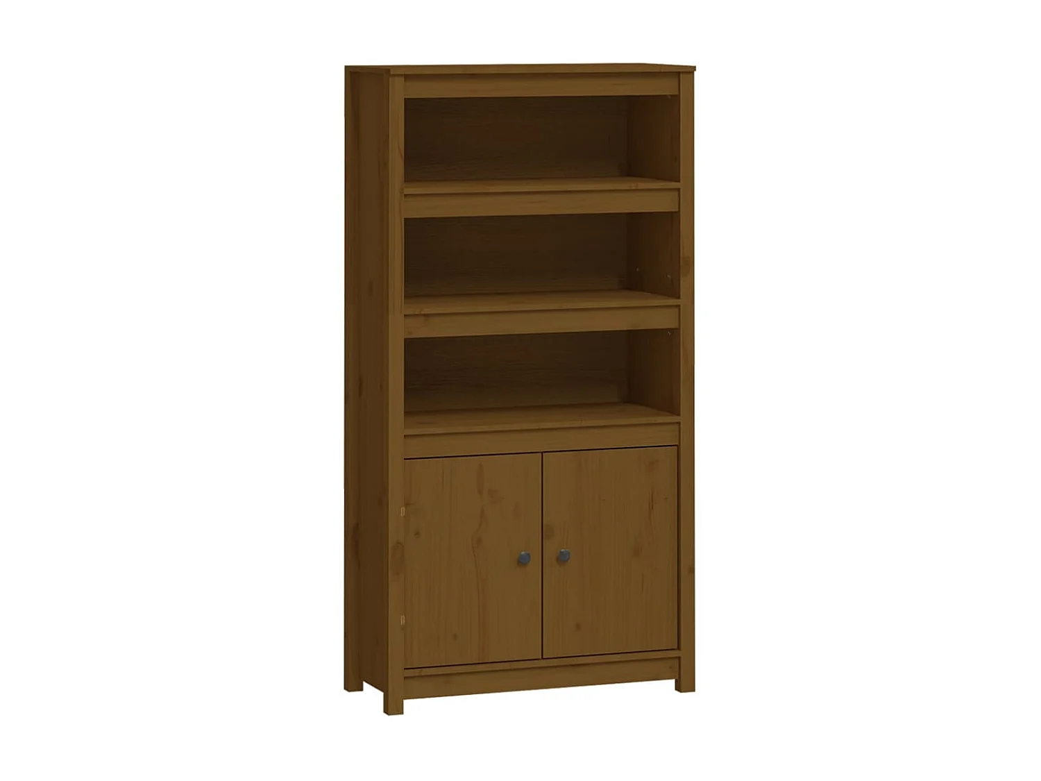 Highboard,Kommode Honigbraun 80x35x154 cm Massivholz Kiefer -gkd639500