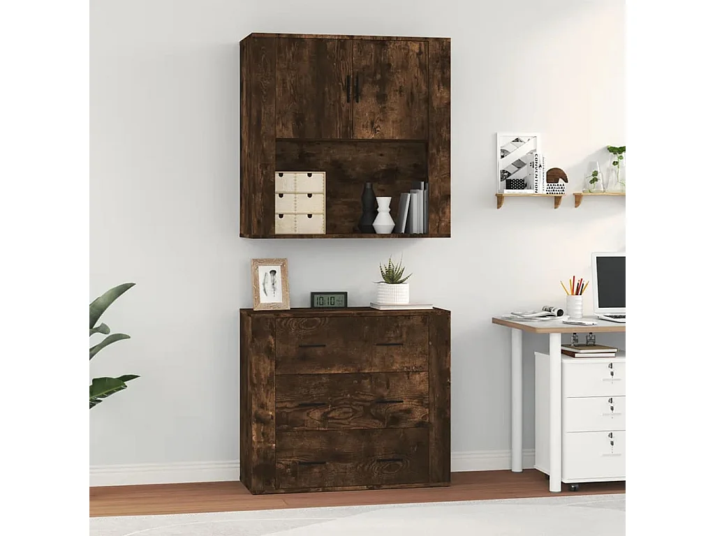 Highboard,Kommode Räuchereiche Holzwerkstoff -gkd452984