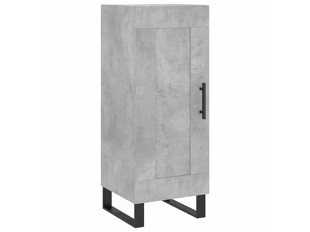 Hoge kast 34,5x34x180 cm bewerkt hout betongrijs NL223793