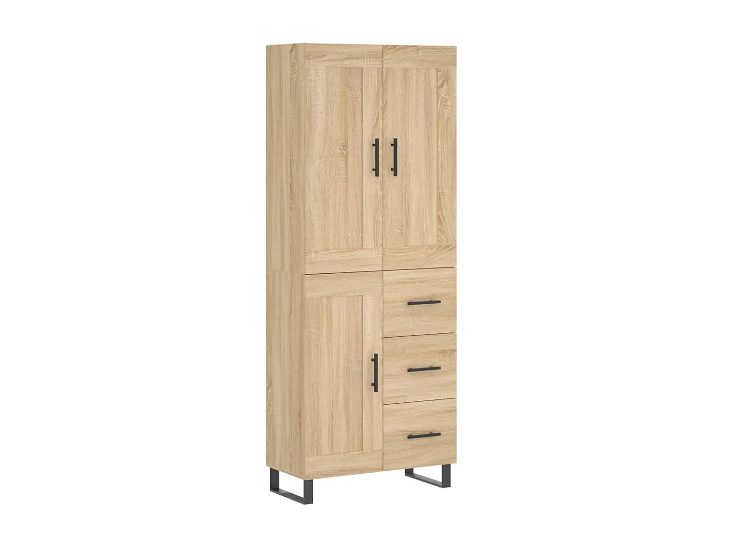 Buffet haut Chêne sonoma 69,5x34x180 cm Bois d'ingénierie QWE97378