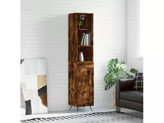 Kauf Unique Highboard,Kommode Räuchereiche 34,5x34x180 cm Holzwerkstoff -gkd37859