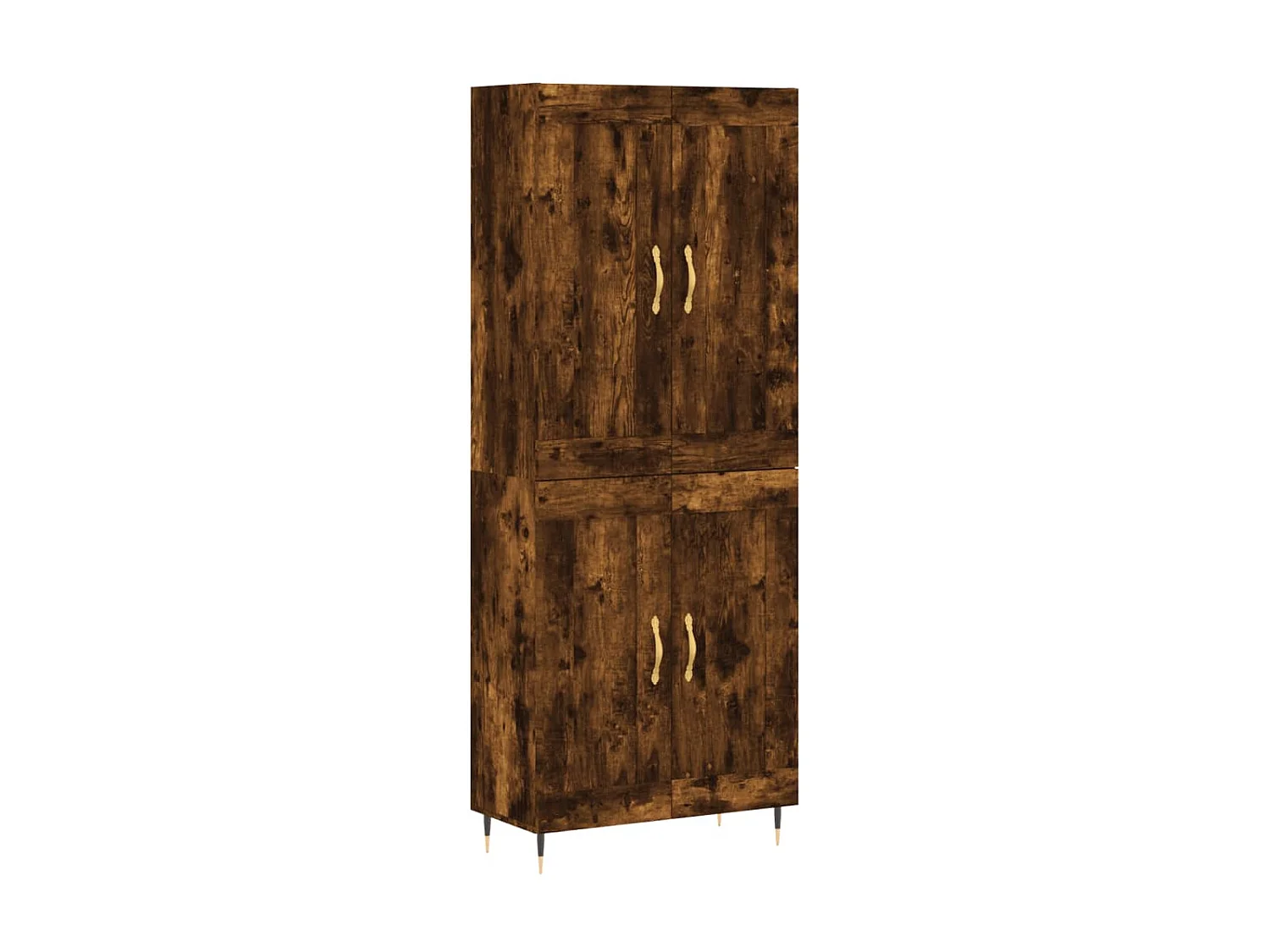Aparador alto madera contrachapada roble ahumado 69,5x34x180 cm ES30392