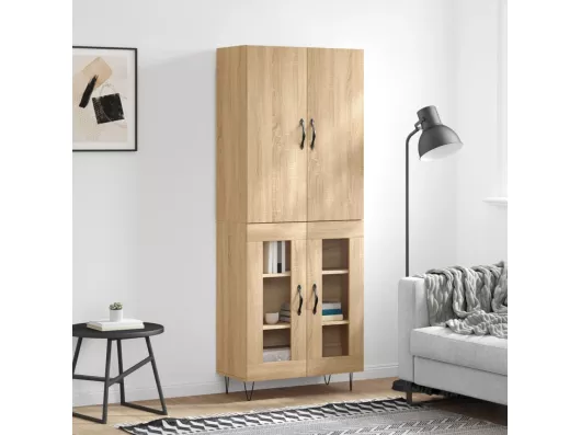 Kauf Unique Highboard,Kommode Sonoma-Eiche 69,5x34x180 cm Holzwerkstoff -gkd486879