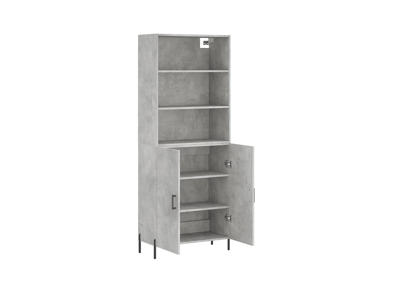 Highboard,Kommode Betongrau 69,5x34x180 cm Holzwerkstoff -gkd383410