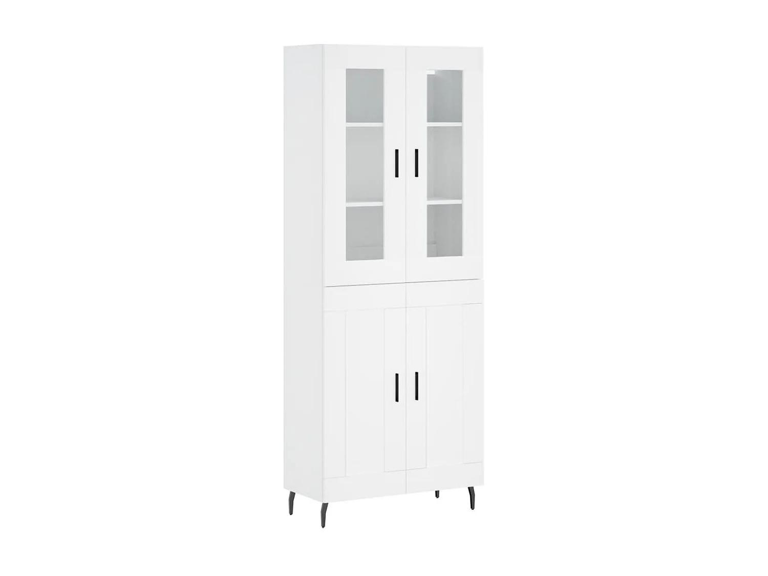 Highboard,Kommode Weiß 69,5x34x180 cm Holzwerkstoff -gkd719506