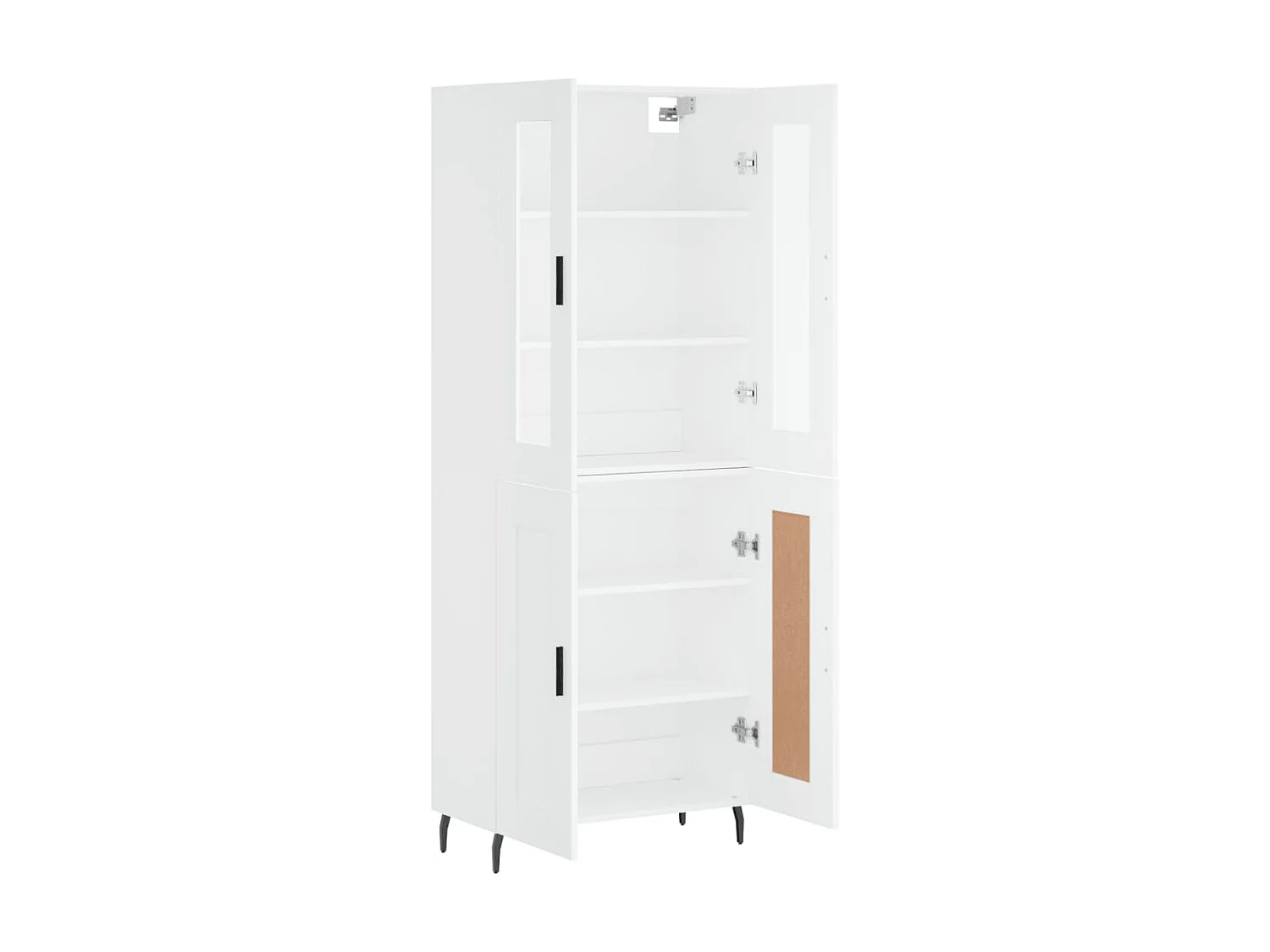 Aparador alto 69,5x34x180 cm derivados de madeira branco PT847667