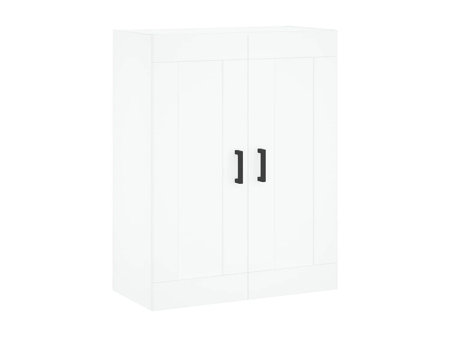 Highboard,Kommode Weiß 69,5x34x180 cm Holzwerkstoff -gkd153386