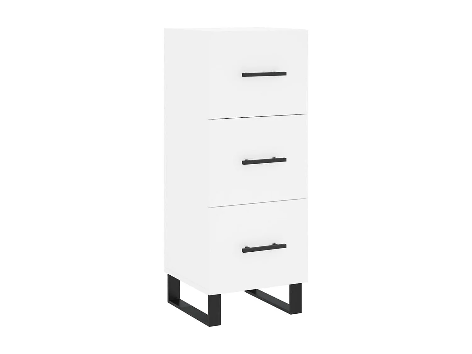 Buffet haut Blanc 34,5x34x180 cm Bois d'ingénierie QWE95044