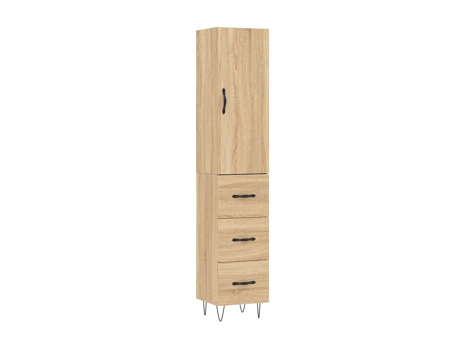 Highboard,Kommode Sonoma-Eiche 34,5x34x180 cm Holzwerkstoff -gkd308032