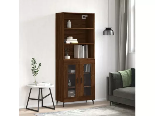 Kauf Unique Highboard,Kommode Braun Eichen-Optik 69,5x34x180 cm Holzwerkstoff -gkd228249