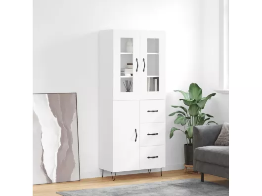 Kauf Unique Highboard,Kommode Weiß 69,5x34x180 cm Holzwerkstoff -gkd822810