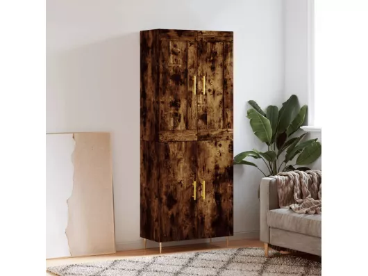 Kauf Unique Highboard,Kommode Räuchereiche 69,5x34x180 cm Holzwerkstoff -gkd53453