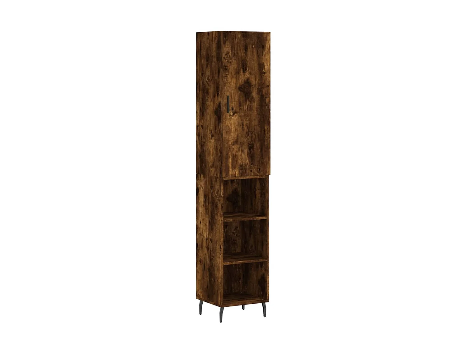 Highboard,Kommode Räuchereiche 34,5x34x180 cm Holzwerkstoff -gkd778961