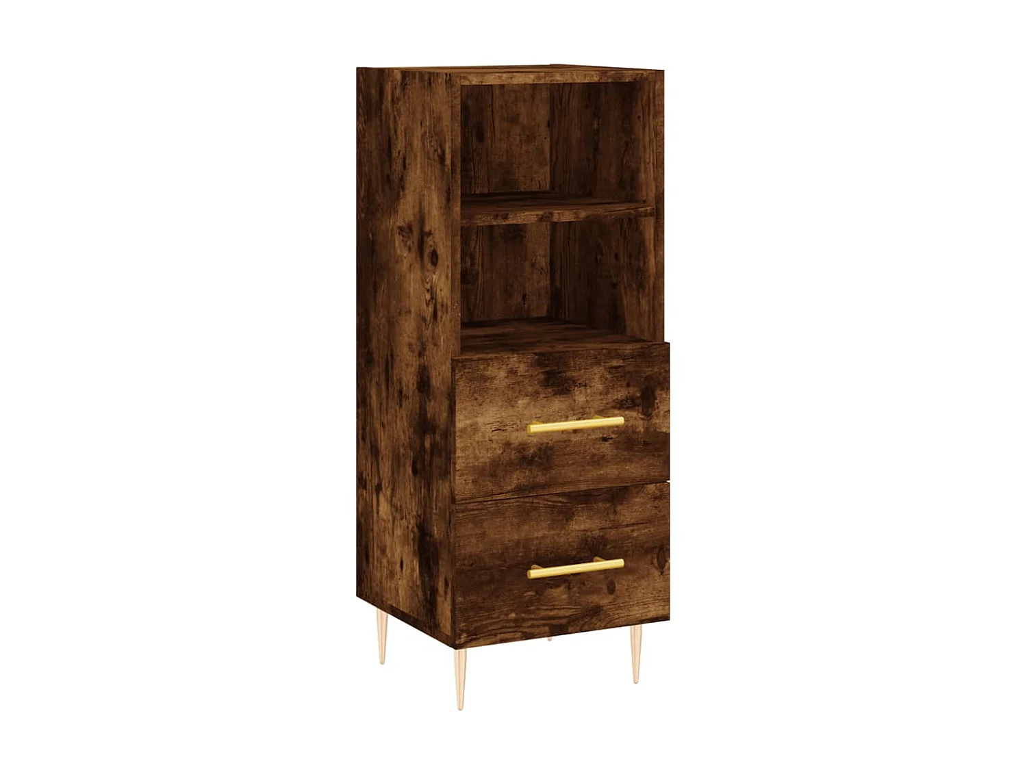 Highboard,Kommode Räuchereiche 34,5x34x180 cm Holzwerkstoff -gkd143912