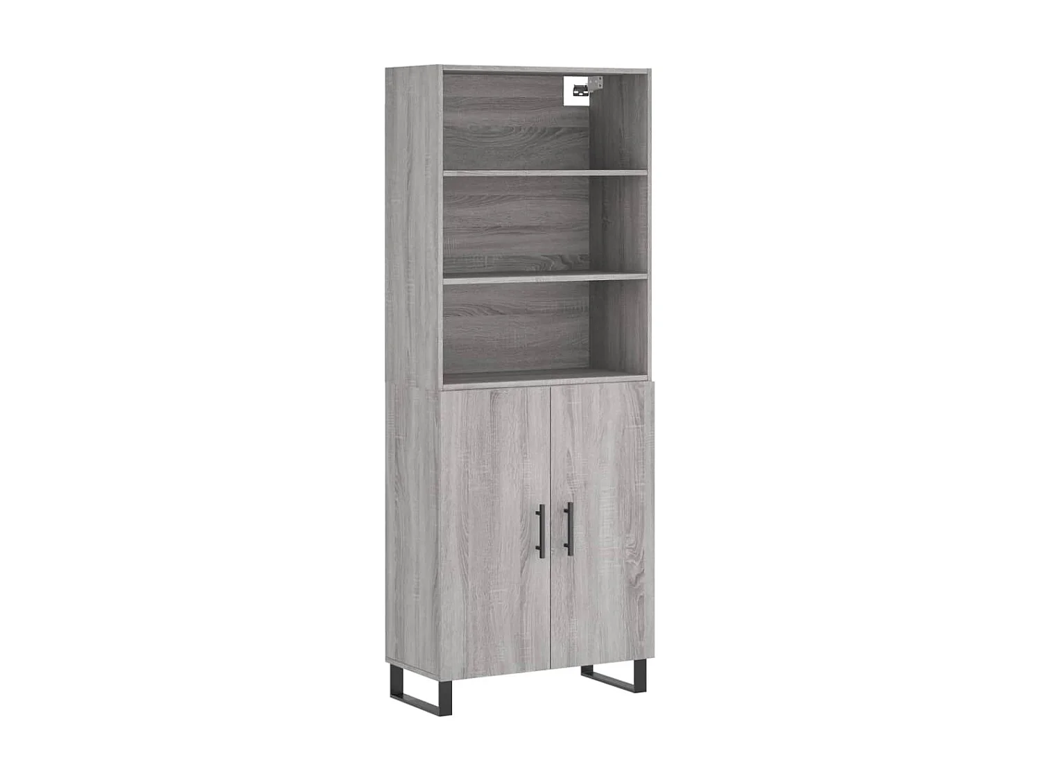 Buffet haut Sonoma gris 69,5x34x180 cm Bois d'ingénierie QWE30103